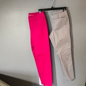 TWO old navy pixie size 2 mid rise crop pants